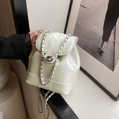 韓系小眾設計包包女士2024夏季新款時尚鏈條單肩垮包通勤雙肩背包