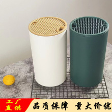 厂家直销家用刀具收纳架圆筒矩形塑料刀架厨房自由插刀座菜刀刀座