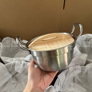 Minuo Home 304 нержавеющая сталь небольшой суп горшок маленький горшок без покрытия антипригарный горшок корейская лапша быстрого приготовления утолщение с ручкой