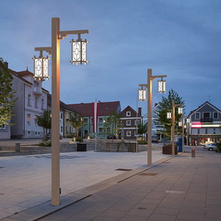 Outdoor New Chinese landscape lamp Solar high pole lamp outdoor courtyard street lamp B & B scenic spot Community decorative lamp