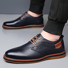 W 26063 Handmade Stitched Leather Shoes �ֹ��p���̄�ƤЬ