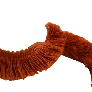 工厂定制4.5CM毛边排须批发生产纺织皮革辅料花边配件流苏