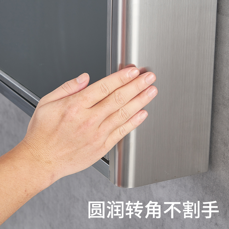 ✅ 304 Stainless Steel Bathroom Mirror Cabinet Bathroom Mirror with Storage Rack Bathroom Wall Cabinet Storage Cabinet Storage Hanging