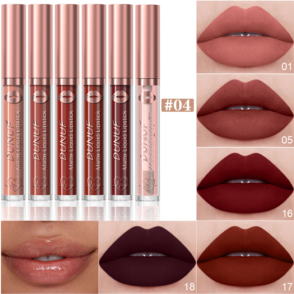 Check out DUNUF 6-tube matte waterproof long-lasting lip gloss lipstick! Disclaimer for links undefined