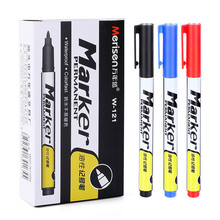 外贸单头特黑油性记号笔勾线笔细头标记笔不可擦白色细头记号笔