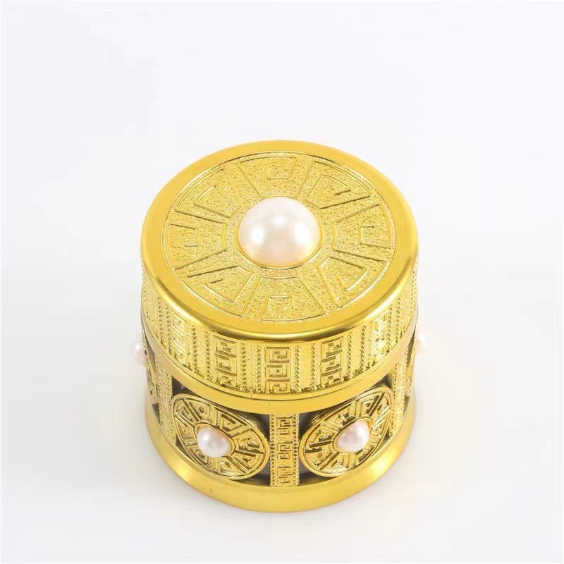 金色藏红花包装瓶子藏红花包装瓶西红花 玻璃 珍珠罐子
