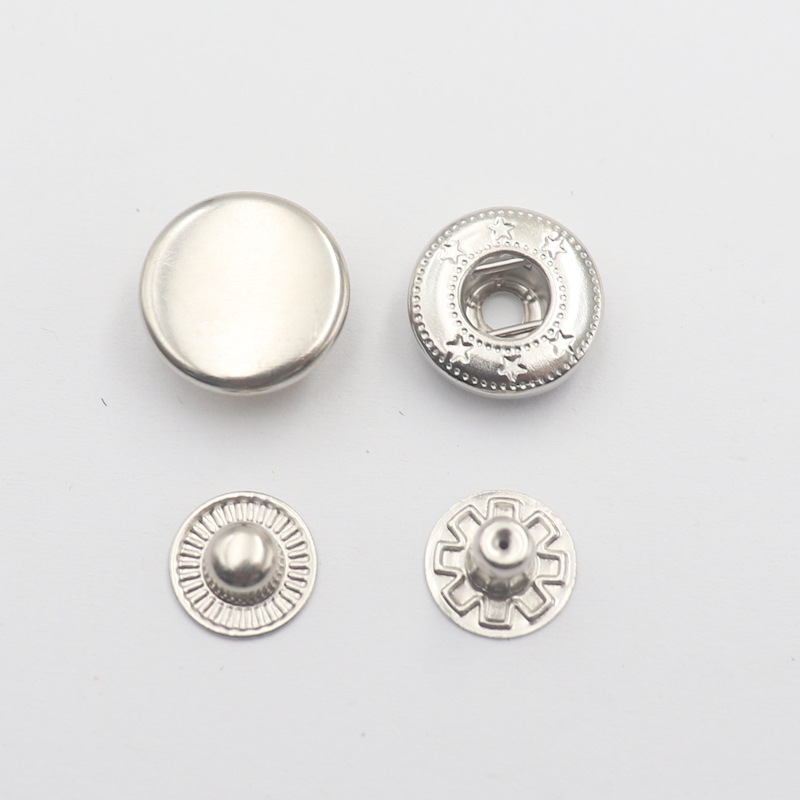 Botón a presión 831 debajo de tres piezas de cobre botón de metal redondo pequeño Xiangfeng ropa hebilla oculta accesorios botones redondos hembra