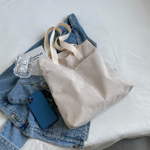 Wholesale new fashion large-capacity canvas bag Korean version student class versatile simple shoulder bag Japanese women's bag