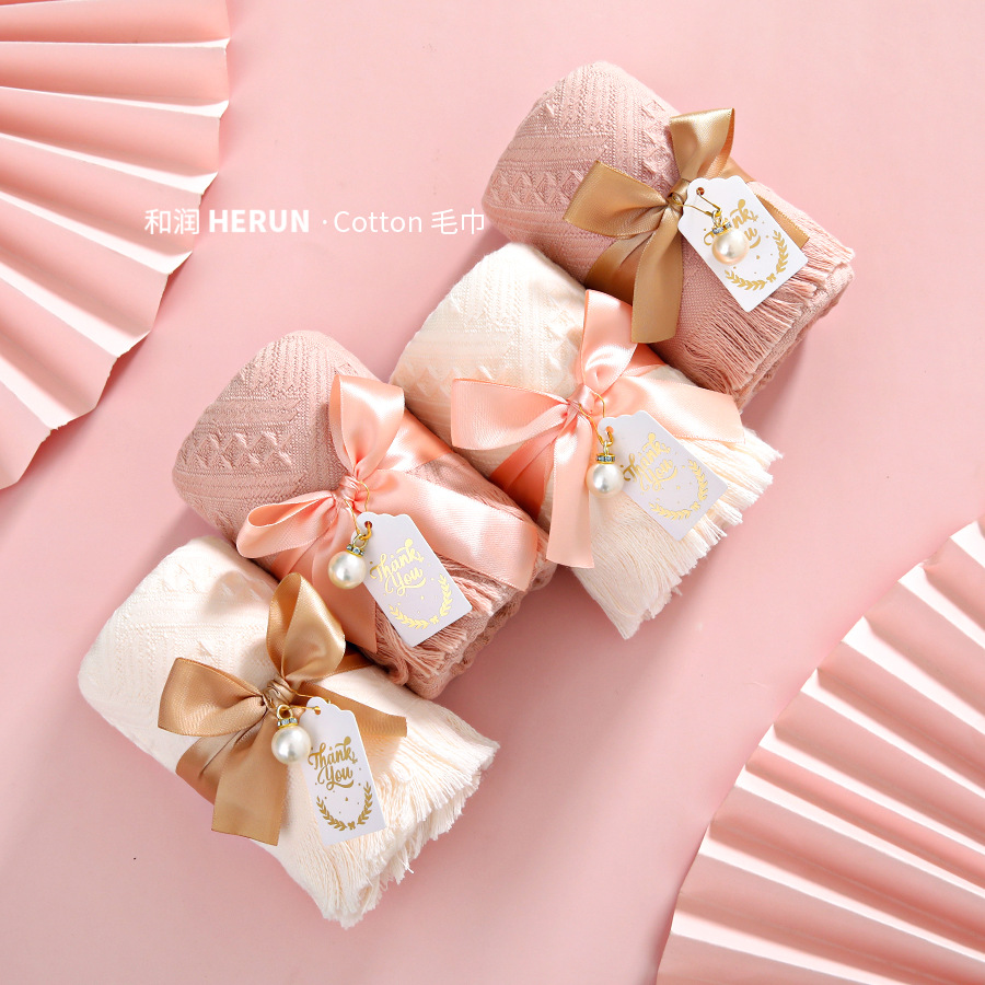 Wedding Towel Favors Bridesmaid Gift Bridal Shower Cotton Towel Corporate Event Opening Celebration Annual Meeting Company Small Gift