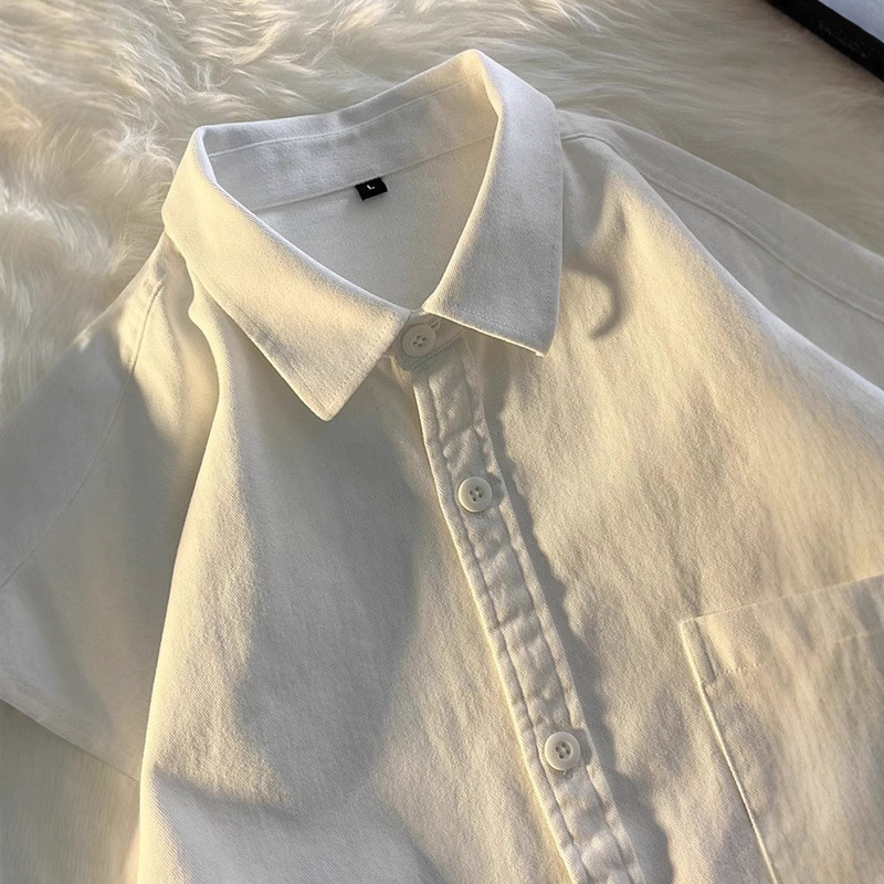 High-grade White Shirt Long-sleeved Men's Winter Branding Suit with Base Shirt Casual Shirt with Vest Shirt