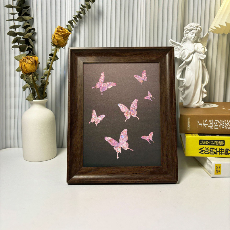 Pintura de conchas de mariposa de caracoles hecha a mano DIY paquete completo de materiales de actividad creativa grupo de construcción de marcos de abollo