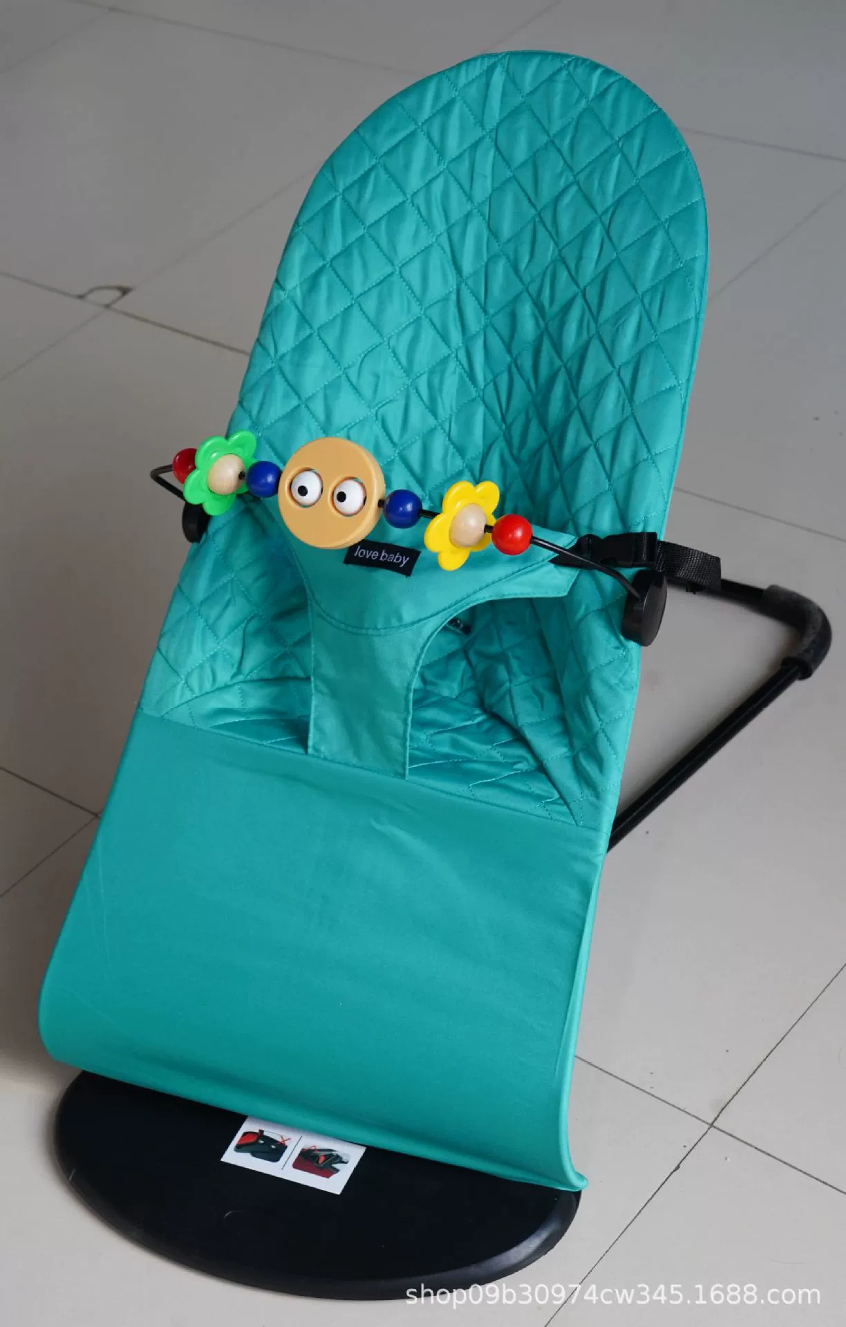 Детская качалка-кроватка, складная, портативная легкая 1.6 кг, reclining & бар для игрушек
