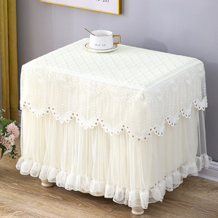 New Bedside Table Cover Cloth Household Dust Cover White Princess Pink Tablecloth Safe Cover Table Cover