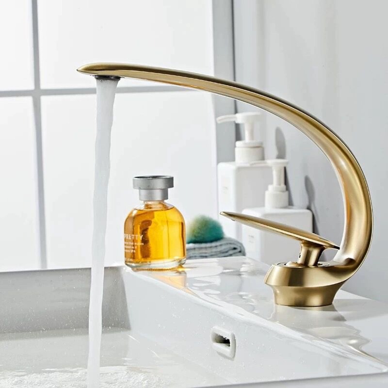 European-Style Basin Faucet Hot and Cold Bathroom Toilet Washbasin Washbasin High-End Art Normcore All-Copper