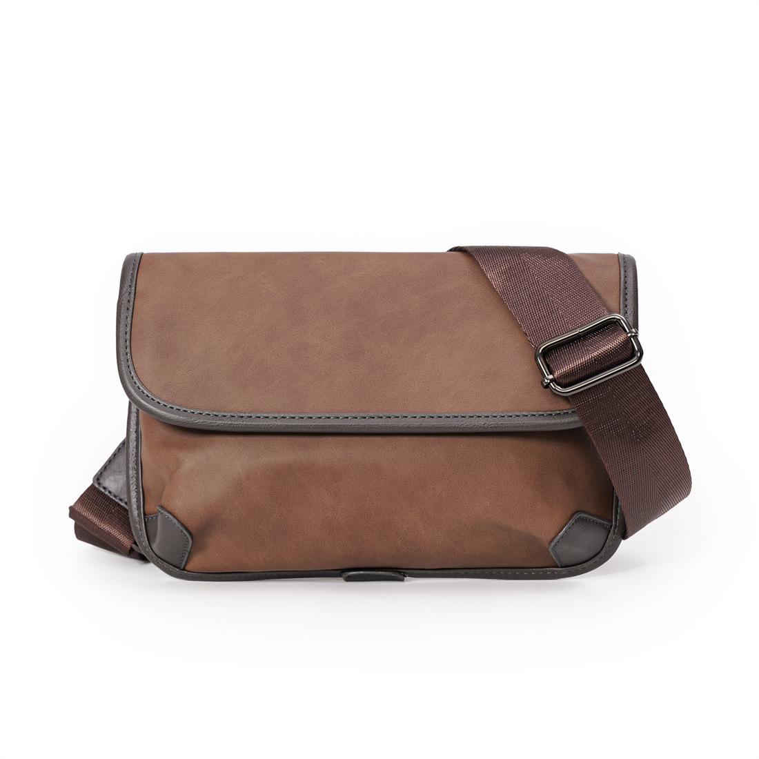 300g Weight Polyester Lining Material Weave Fashion Element Flip Cover Closure Type Sling Strap Strap Type Shoulder Bag Bags Type Casual, Daily, Shopping Occasion Pu Leather Material Plaid, Solid Color Pattern All Seasons Season Men's Gender Classic Style Style Square Shape Men's Plaid Solid Color Pu Leather Weave  Flip Cover Shoulder Bag 13