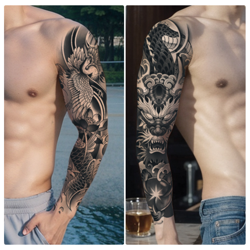 Brazo de flor de brazo completo Parche de tatuaje a base de hierbas Hombres y mujeres Jugo de larga duración impermeable Sentido avanzado no reflectante Nuevo estilo 2025