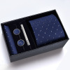 Gift box, tie, set, black classic suit, 8cm