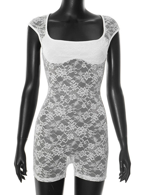 Летний цветной комбинезон, европейский стиль, slim fit, акцент на бёдрах