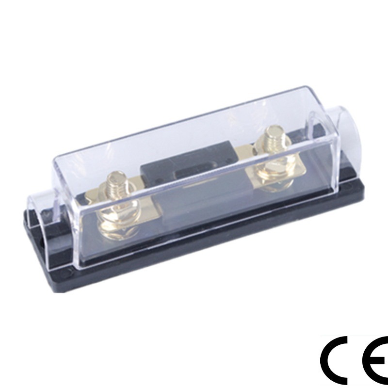 ANL大号汽车保险丝盒 汽车音响保险丝座 透明盖防水叉栓式保险座