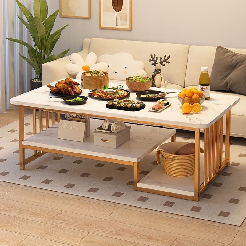 Living room household small apartment dining table, dual-purpose small table, simple double-layer multi-use coffee table Living room household small apartment dining table, dual-purpose small table, simple double-layer multi-use coffee table