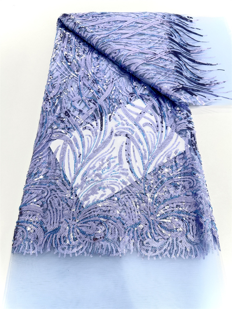 Nueva tela de lentejuelas de tubo de cuentas de moda tela de bordado con cuentas vestido de novia de alta costura tela de vestido de moda