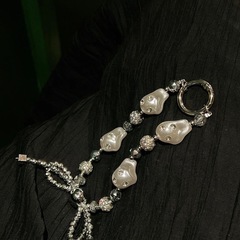 Ins Baroque High-End Pearl Beaded Chain Phone Chain Compatible with Apple Huawei Universal Phone Case Hook Decor for Fairy