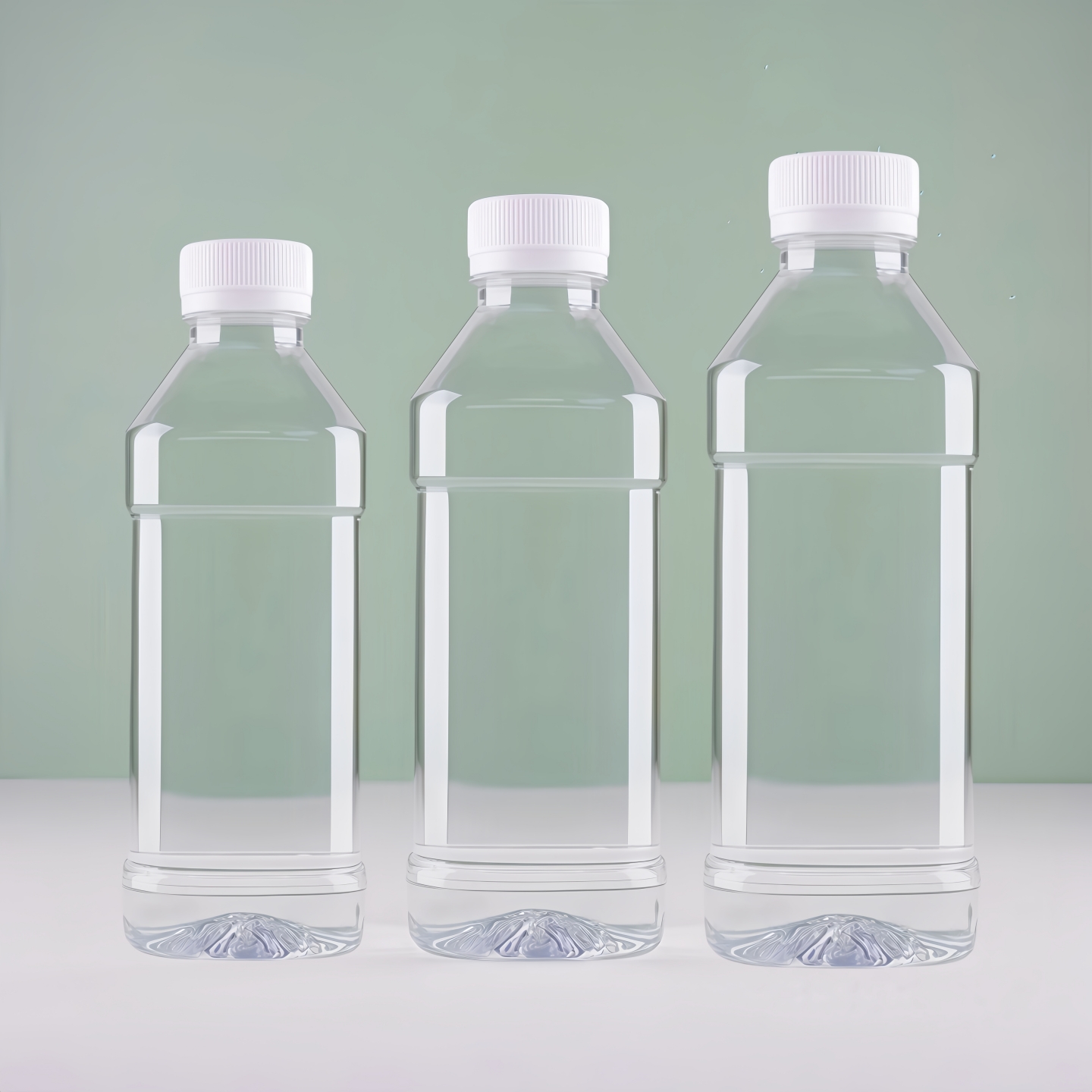 Botella de plástico para mascotas, botella de agua mineral transparente, botella de jugo de fruta desechable, botella de aceite y vino desechable con tapa sellada