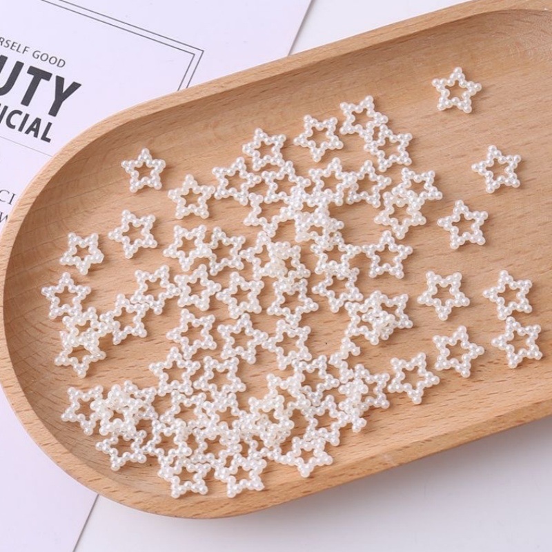 仿珍珠发饰珠白爱心形蝴蝶结