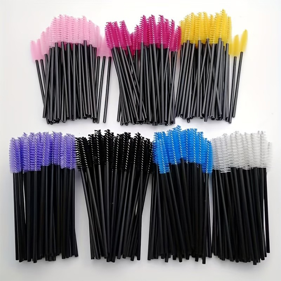 Cross-border manufacturer eyelash spiral brush with crystal solid handle, eyelash comb, eyelash extension curling beauty tool, eyelash and eyebrow beauty tool