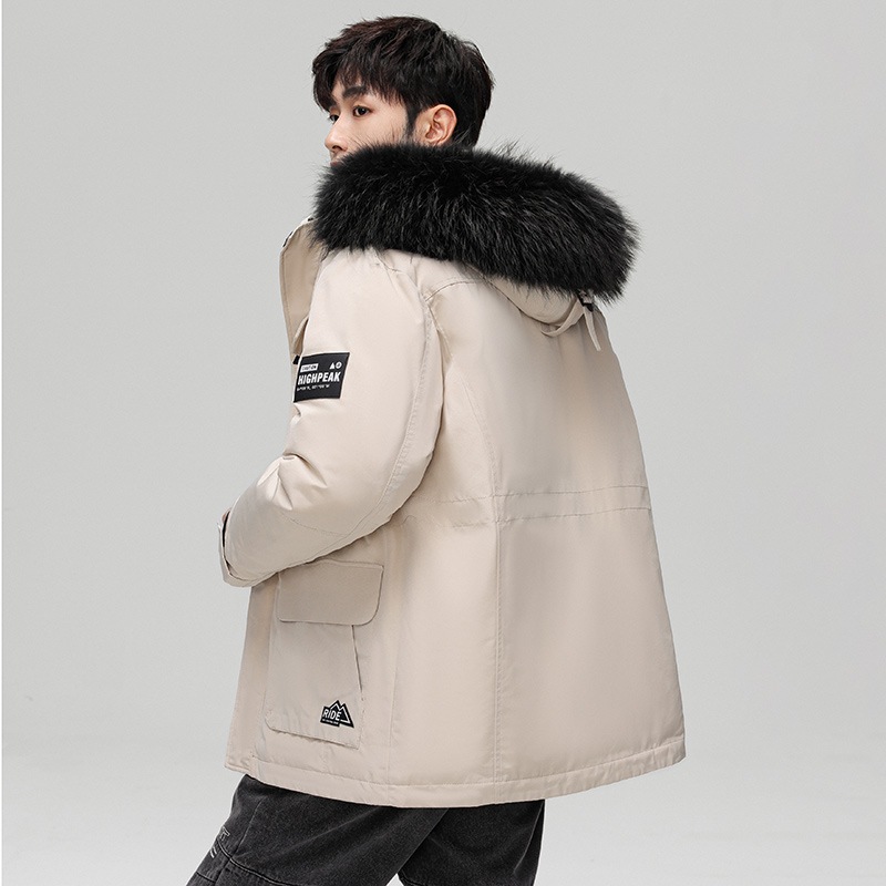 Nueva chaqueta de invierno con capucha informal y cálida de moda para hombre_voghion.com