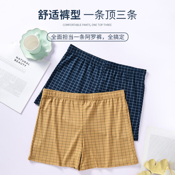 Cross-border men's underwear men's boxers loose plus size shorts youth summer aro pants boys boxers wholesale