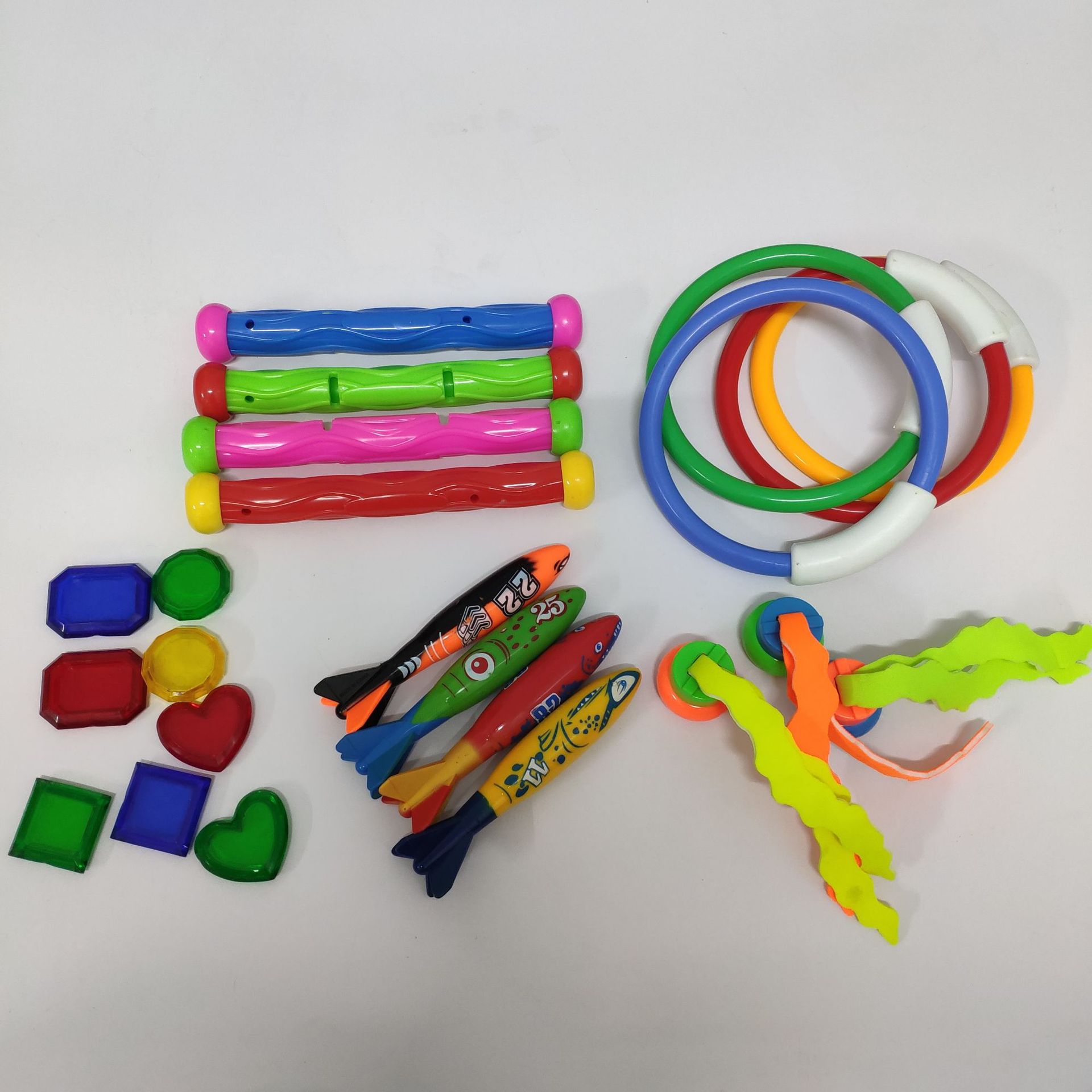 越境プール潜水玩具夏子供水中浮潜プール玩具沈み魚雷潜水リングセット