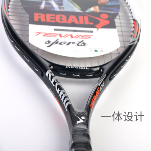 Factory direct sales REGAIL carbon composite one-piece tennis racket, ultra-light training and competition tennis racket for college men and women