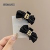 Crab pin for princess, bangs, hairgrip, black hair accessory with bow, hairpins, 2023 collection