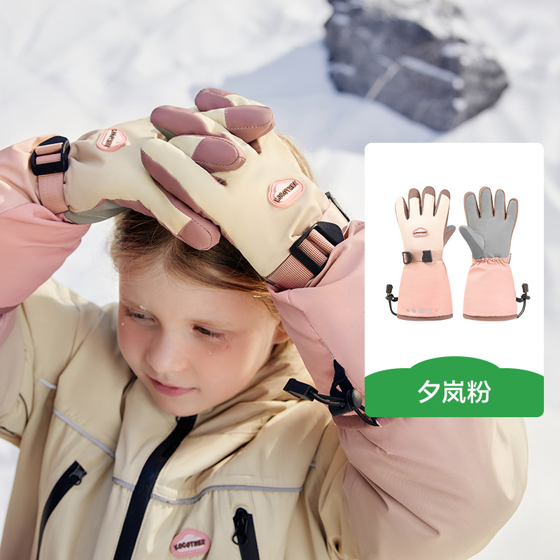 Guantes de árbol KK para niños de invierno esquí impermeable cinco dedos 2024 nuevo niño niñas profesional caliente y grueso a prueba de viento