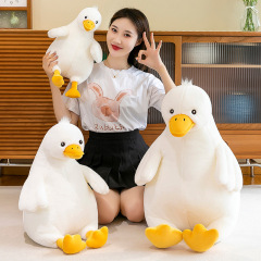 Lazy Duck Plush Toy Cute Yellow Duck Stuffed Animal Sleeping Pillow for Kids Birthday Gift New Arrival