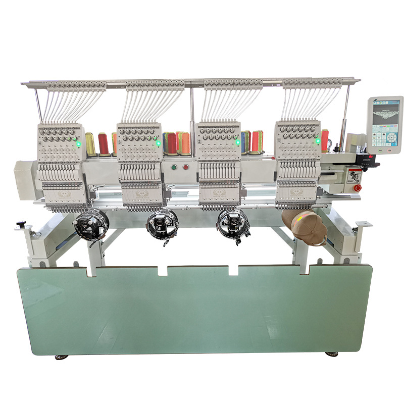 Máquina de bordado multifuncional de bordado de computadora 4 cabezas comerciales de bordado doméstico fábrica directa