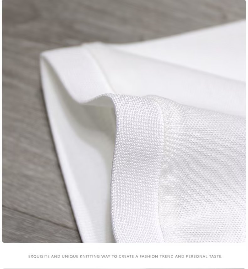 Sommerliches, dünnes, perlmuttfarbenes, gestreiftes Poloshirt für Herren mit kurzen Ärmeln, Marke, lockere und trendige Herren-Sommerstickerei_voghion.com