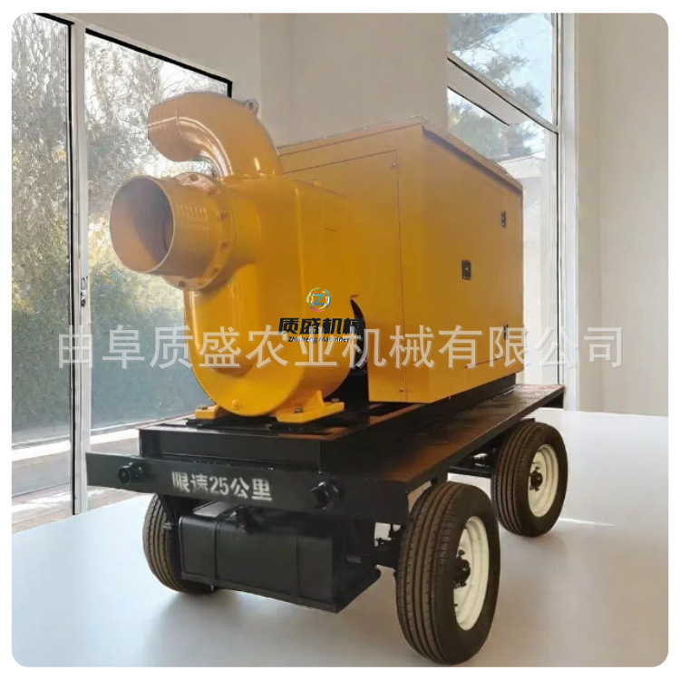 防汛四轮移动泵车10寸口径混流泵柴油机市政专用泵车