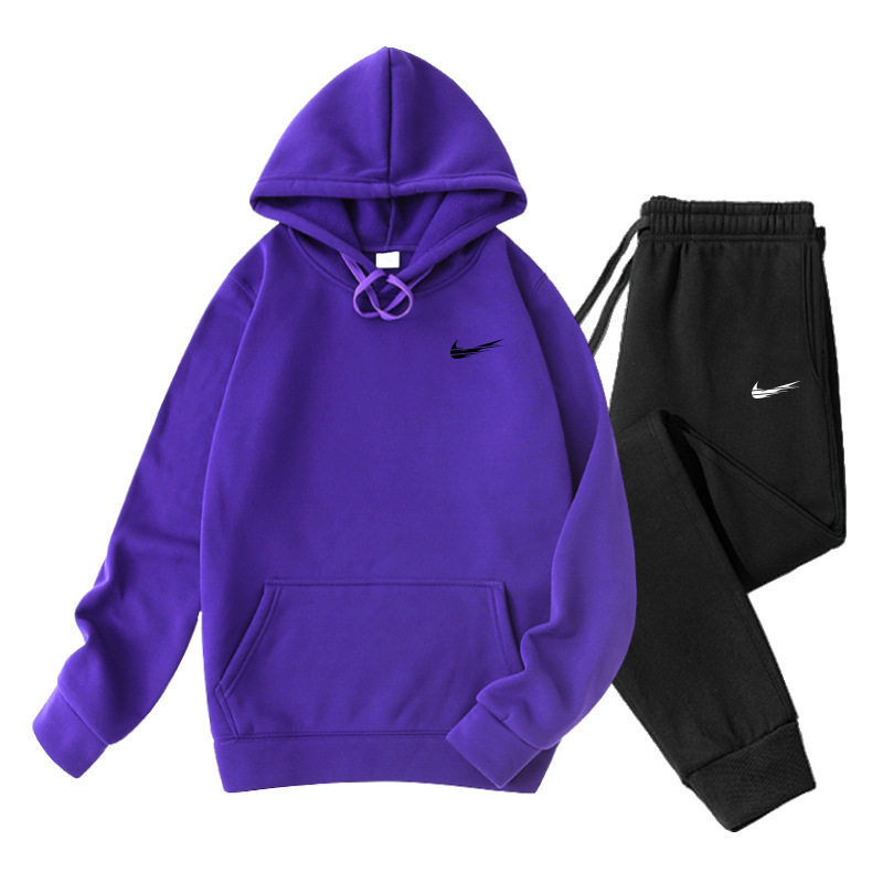 보라색 검정색 바지 - 검정색 라벨