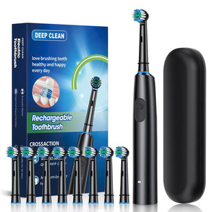 Cross-Border New Rotating Round Head Electric Toothbrush Fully Automatic Sonic Waterproof Soft Bristles Smart Magnetic Levitation Household Toothbrush