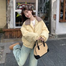 2025新款冬季羽绒棉服女短款棉衣外套宽松小个子加厚设计感棉袄潮