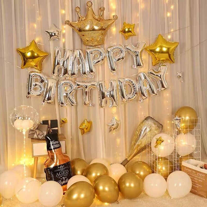 生日氣球套裝裝飾卡通氣球兒童寶寶生日布置小朋友成人生日派對