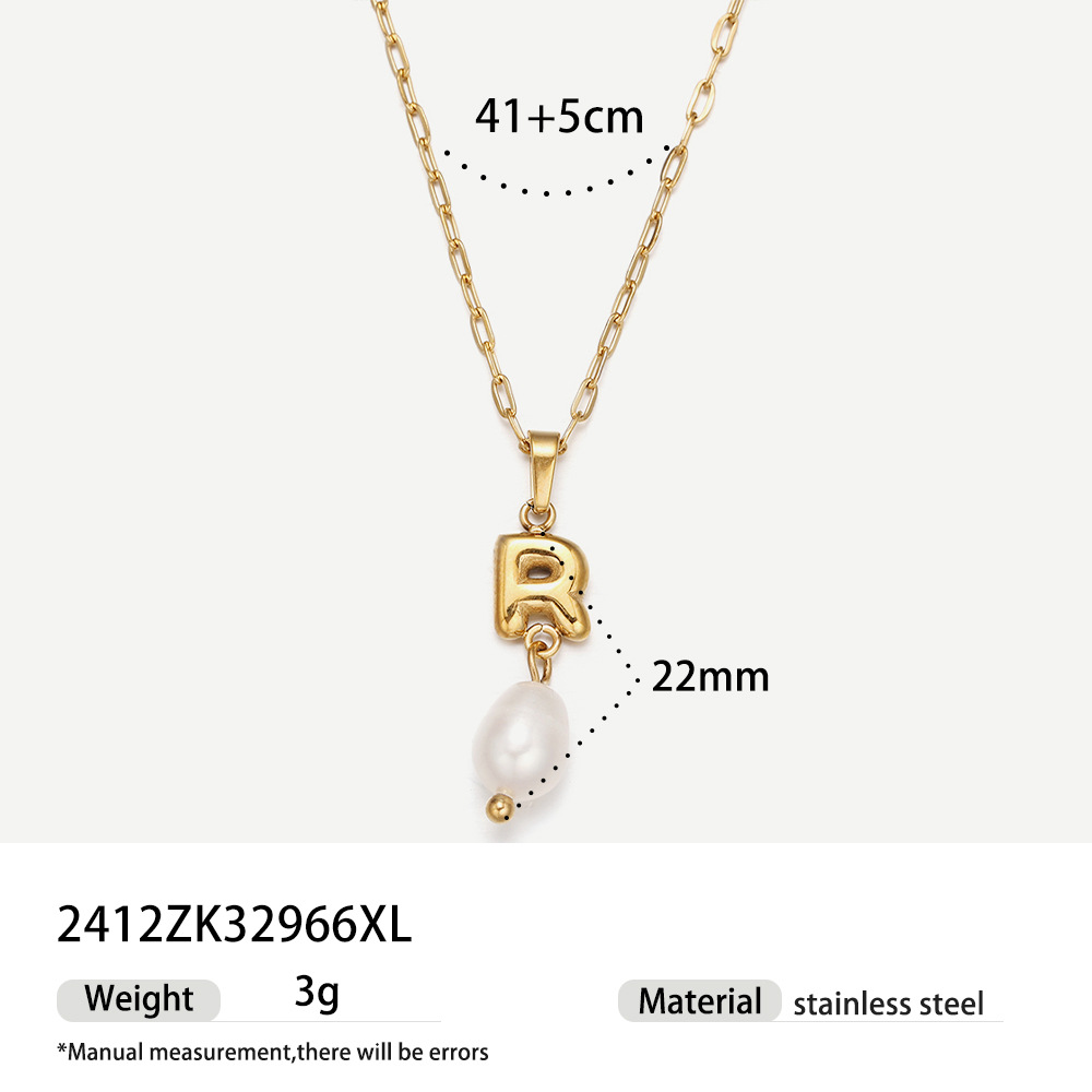 TENA collar de acero inoxidable de perlas verdaderas simplista de alto nivel nicho de diseño de acero de titanio collar de collar para mujeres image 42