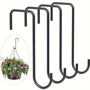 Cross-Border Metal Hook Balcony Flower Basket Gardening Hook Flat Head Hook Bird Feeder Hook Hanging Basket Fence Wholesale Price