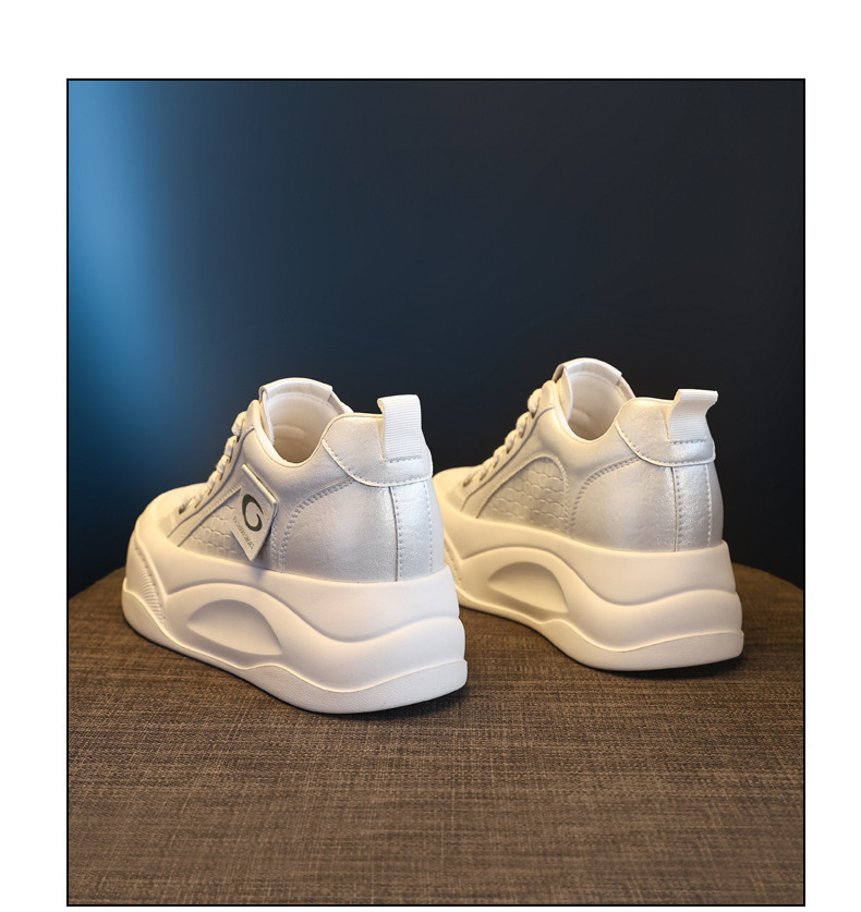 Giày sneaker nữ đế dày tăng chiều cao phong cách Hàn Quốc, đế xốp mềm thoải mái — Xám ngọc trai chi tiết 14