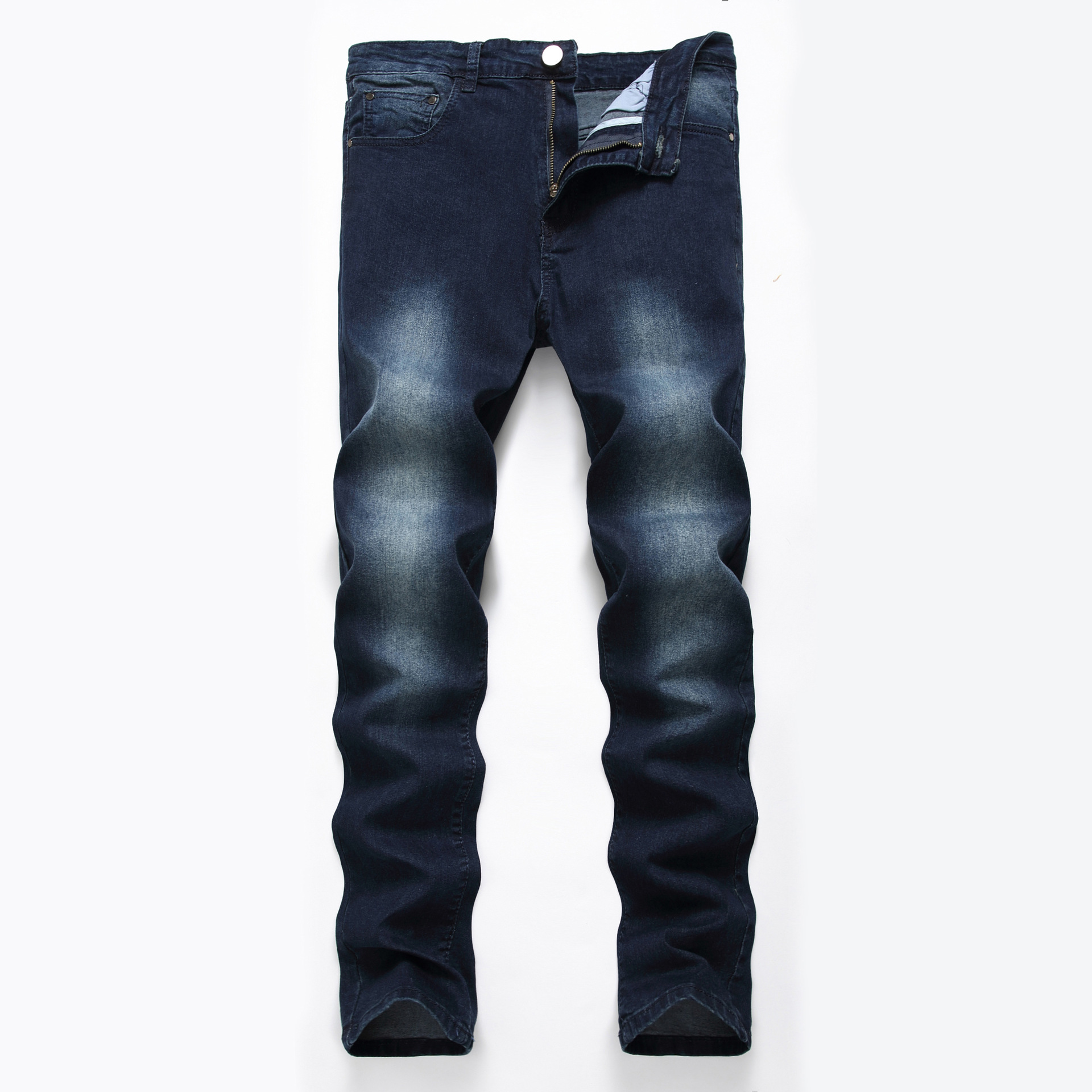Cross-Border Hombres Stretch Slim fit nostálgico jeans slim fit casual Amazon Denim pantalones de los hombres