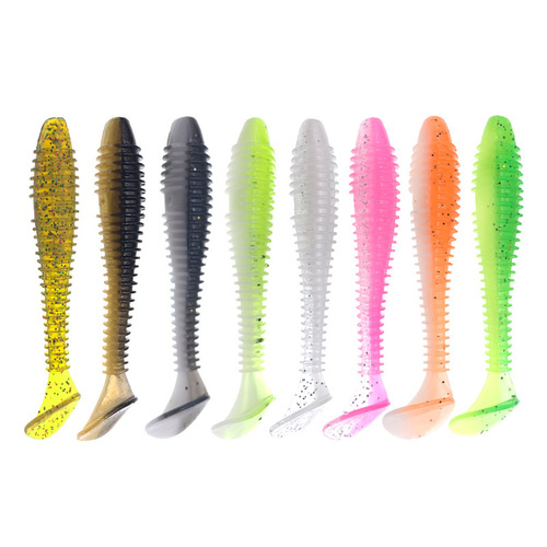  thread T tail 50 pieces/box lure soft bait soft worm cocked mandarin fish fake bait salt and fishy lure lure wholesale
