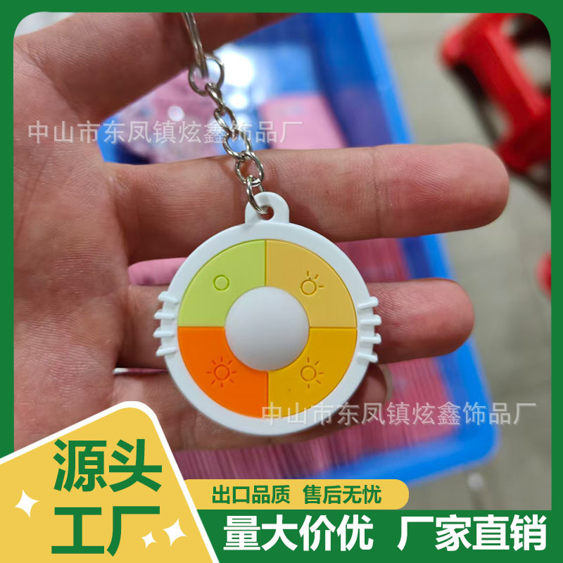 Customized Round Color-Changing Keychain for Export, Custom Round Smiley Emoticon Uv Color-Changing Keychain