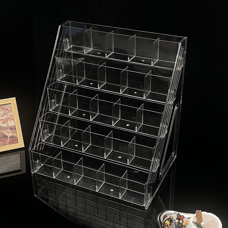 Pen Holder Watercolor Pen Acrylic Divided Pen Holder Large Capacity Book Desktop Brush Storage Rack Marker Pen Storage Box